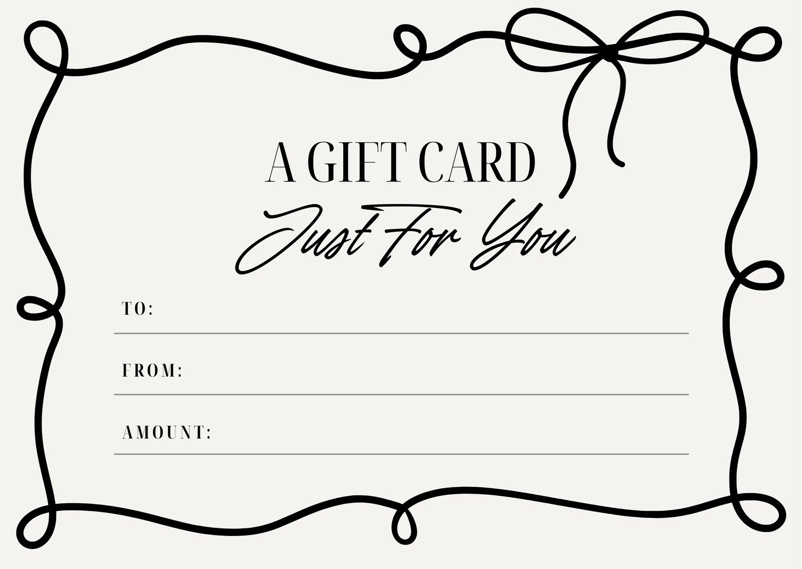 Blank Gift Certificate Printable