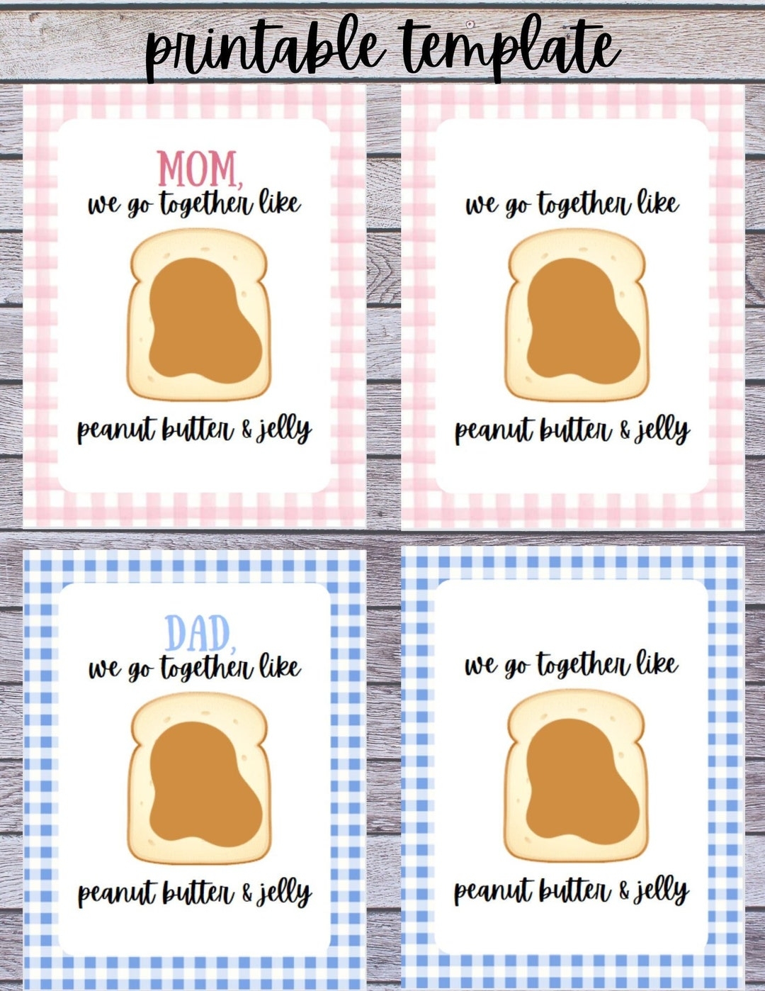 Peanut Butter Jelly Handprint Template Etsy
