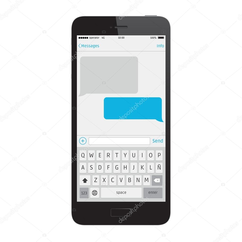 Phone Message Template Stock Vector By alegretgrafic 62050603