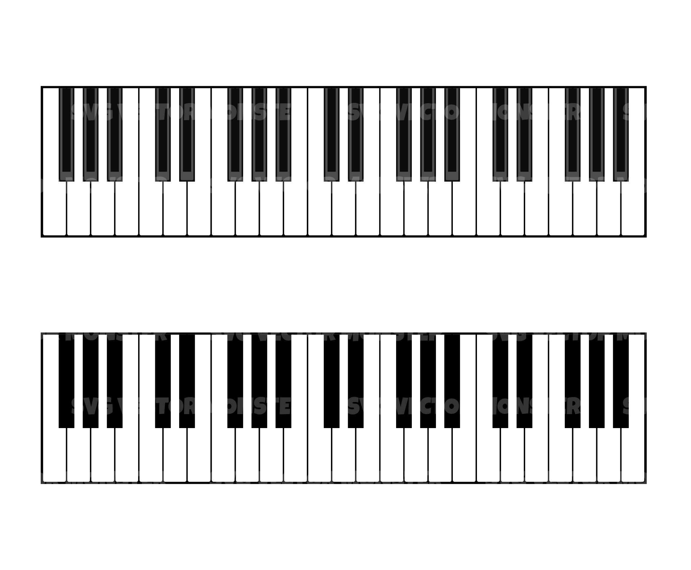 Blank Piano Keyboard Template Printable