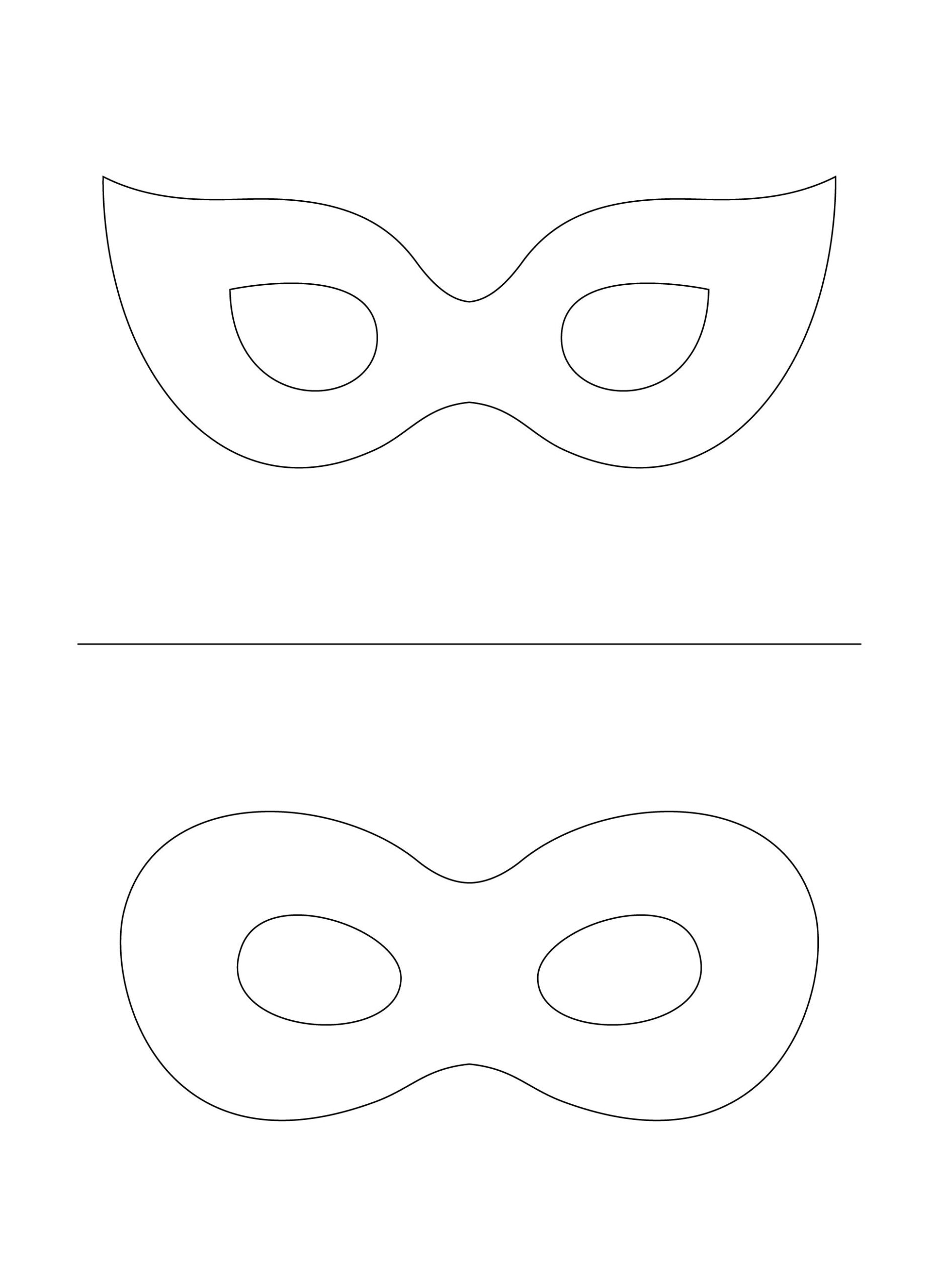 Blank Printable Mask Template