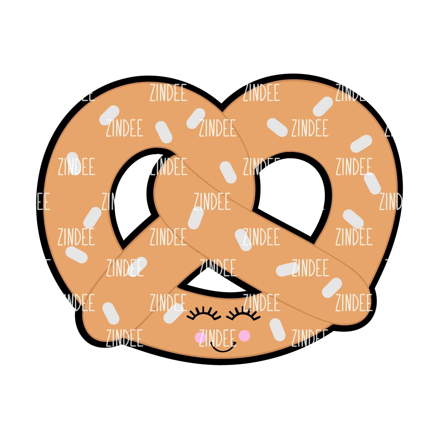 Pretzel Acrylic Blank 2 Inch NO HOLE Zindee