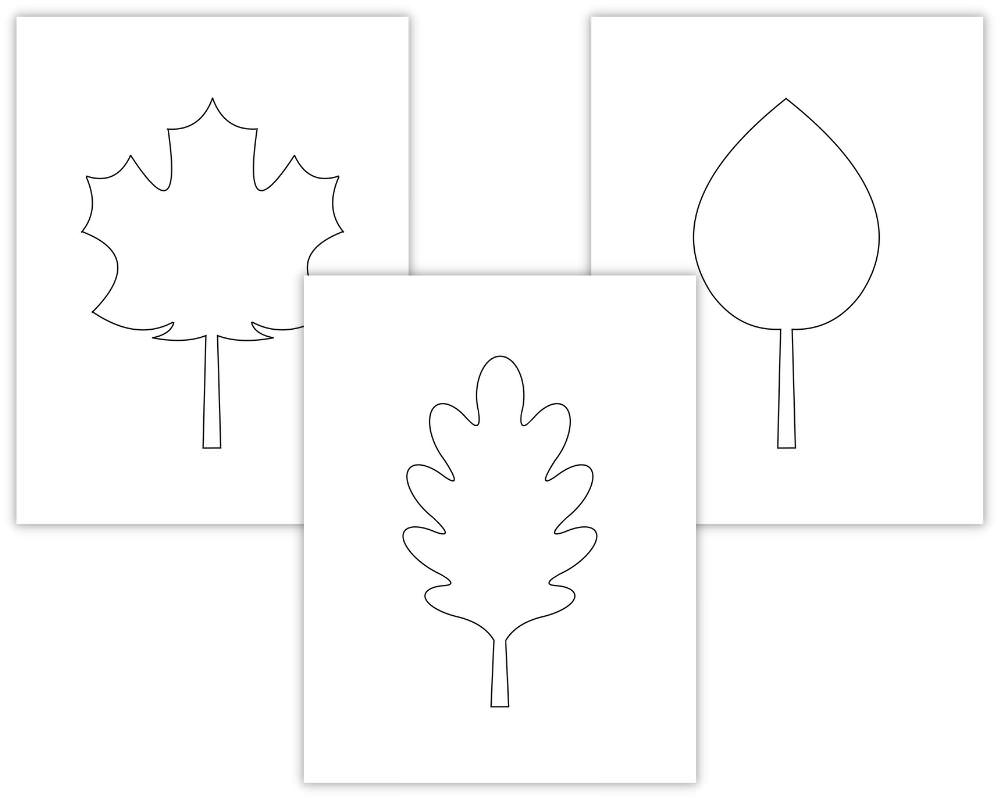 Blank Leaves Template Printable