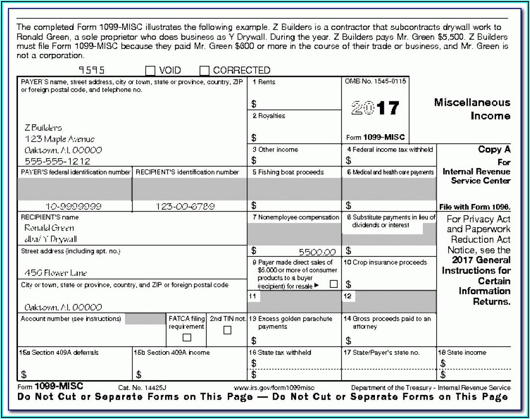 1099 Blank Form Printable