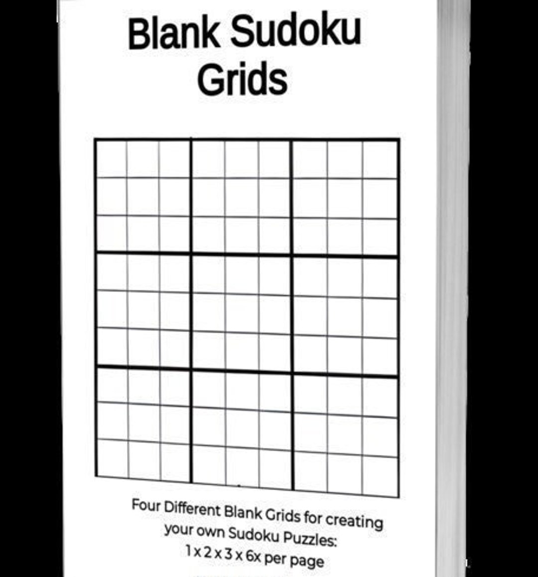 Printable Blank Sudoku Sudoku Grid Sudoku Game Sheets Brain Activity Game Blank Sudoku Sheets 4 Grid Size Options Instant Download PDF Etsy
