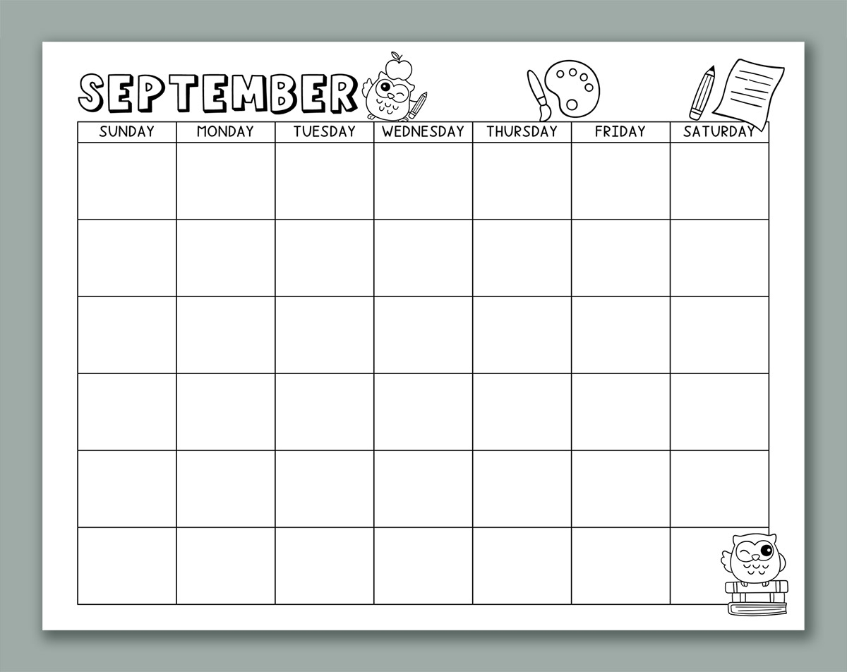 Printable Calendar For Kids 2025 2024 And Undated Versions Included
