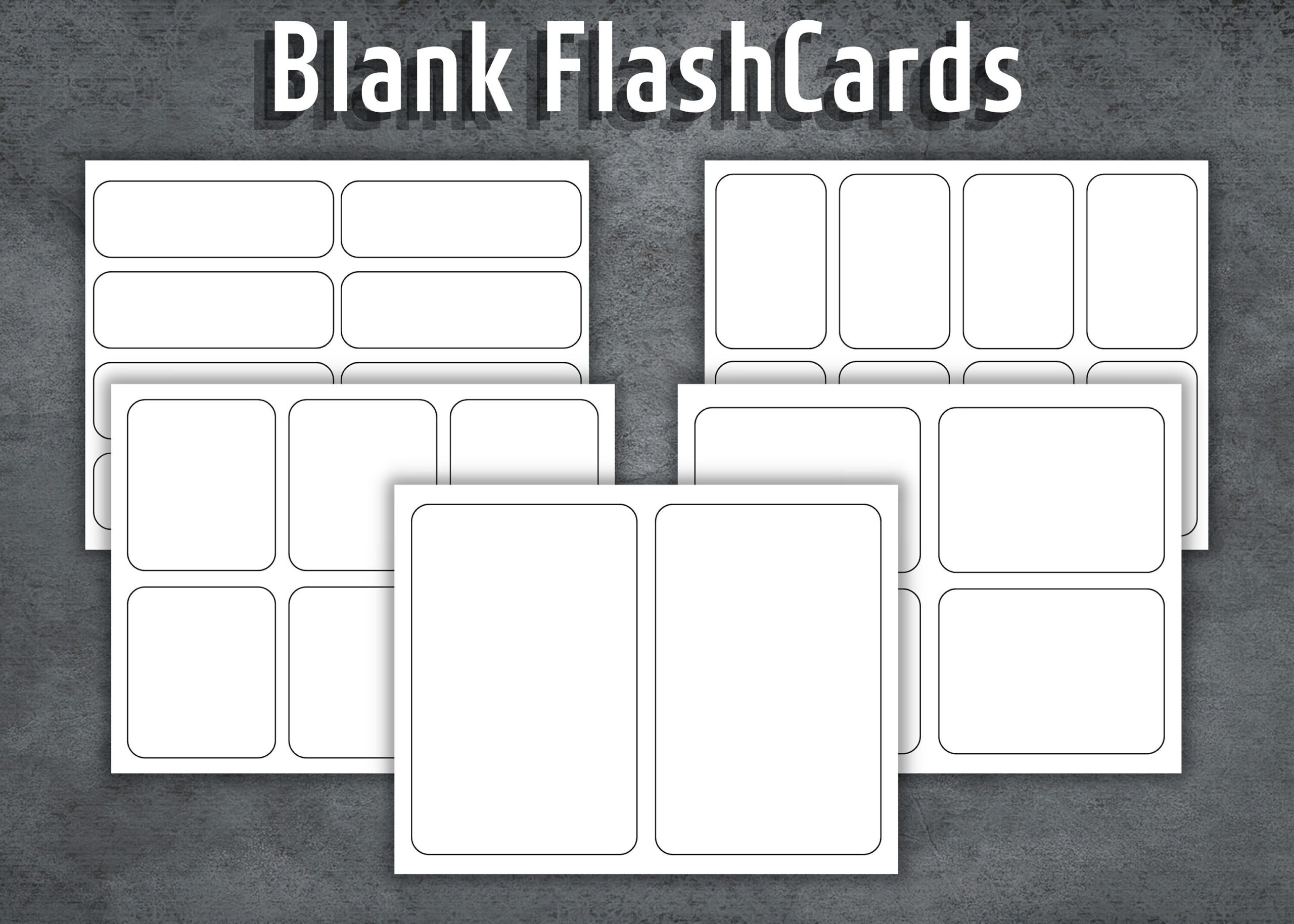 Printable Blank Flash Cards Template