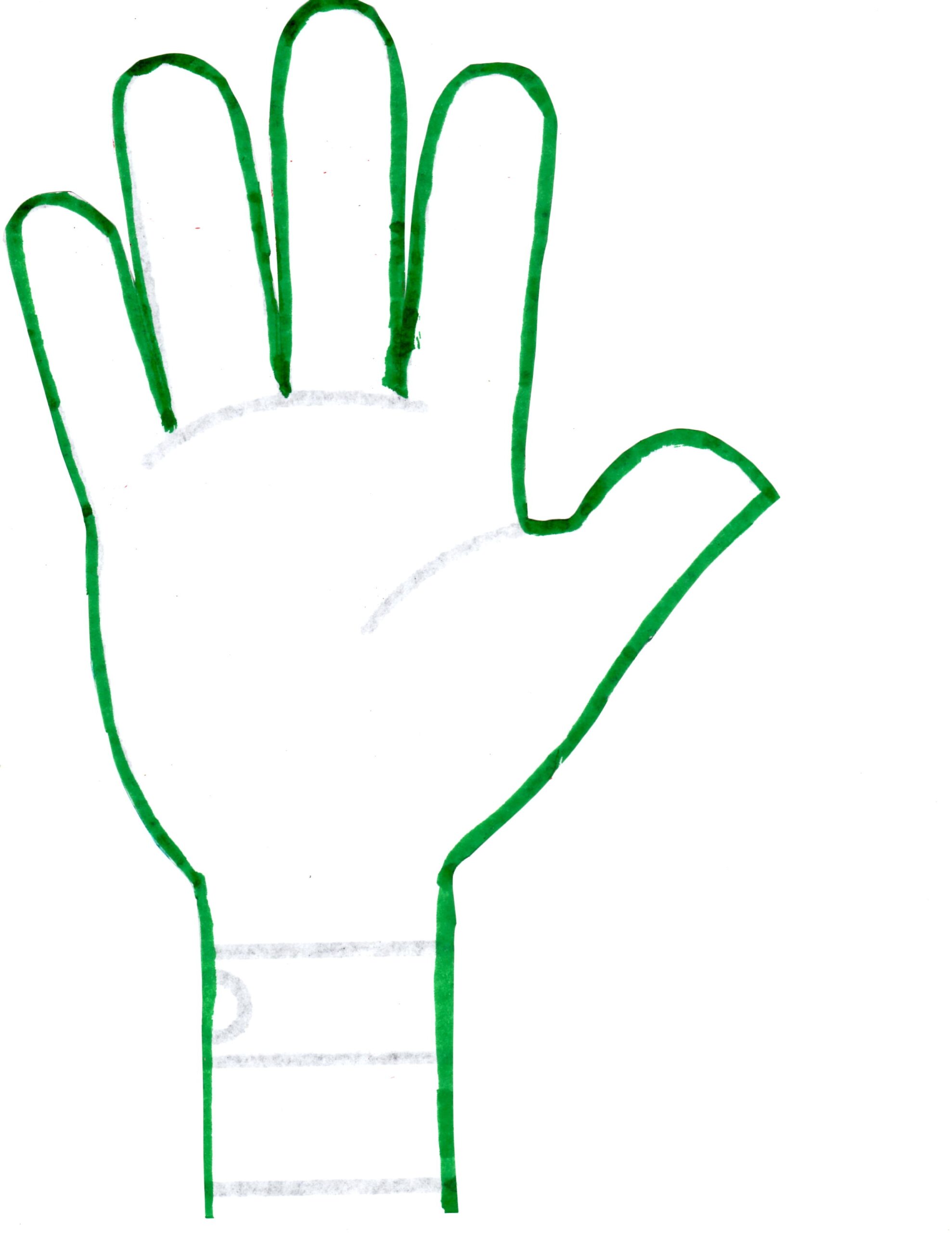 Printable Hand Outline Printable Party Favors