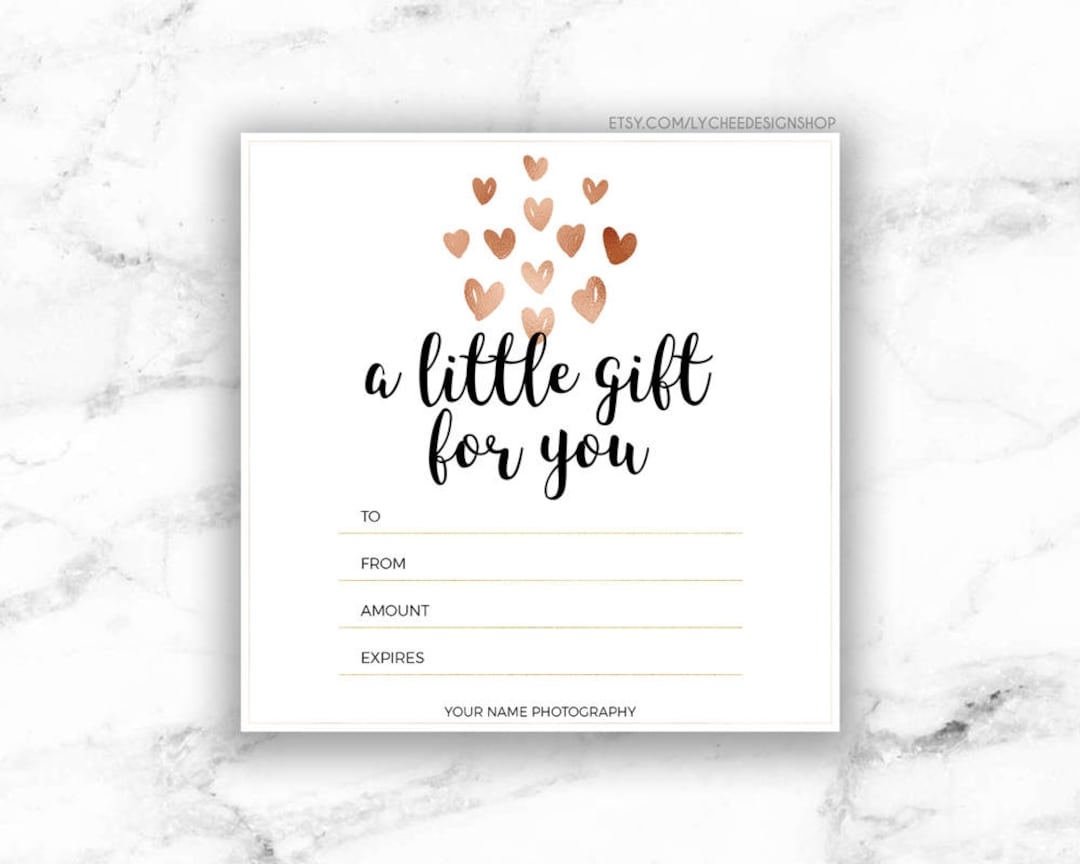Blank Gift Certificates Printable