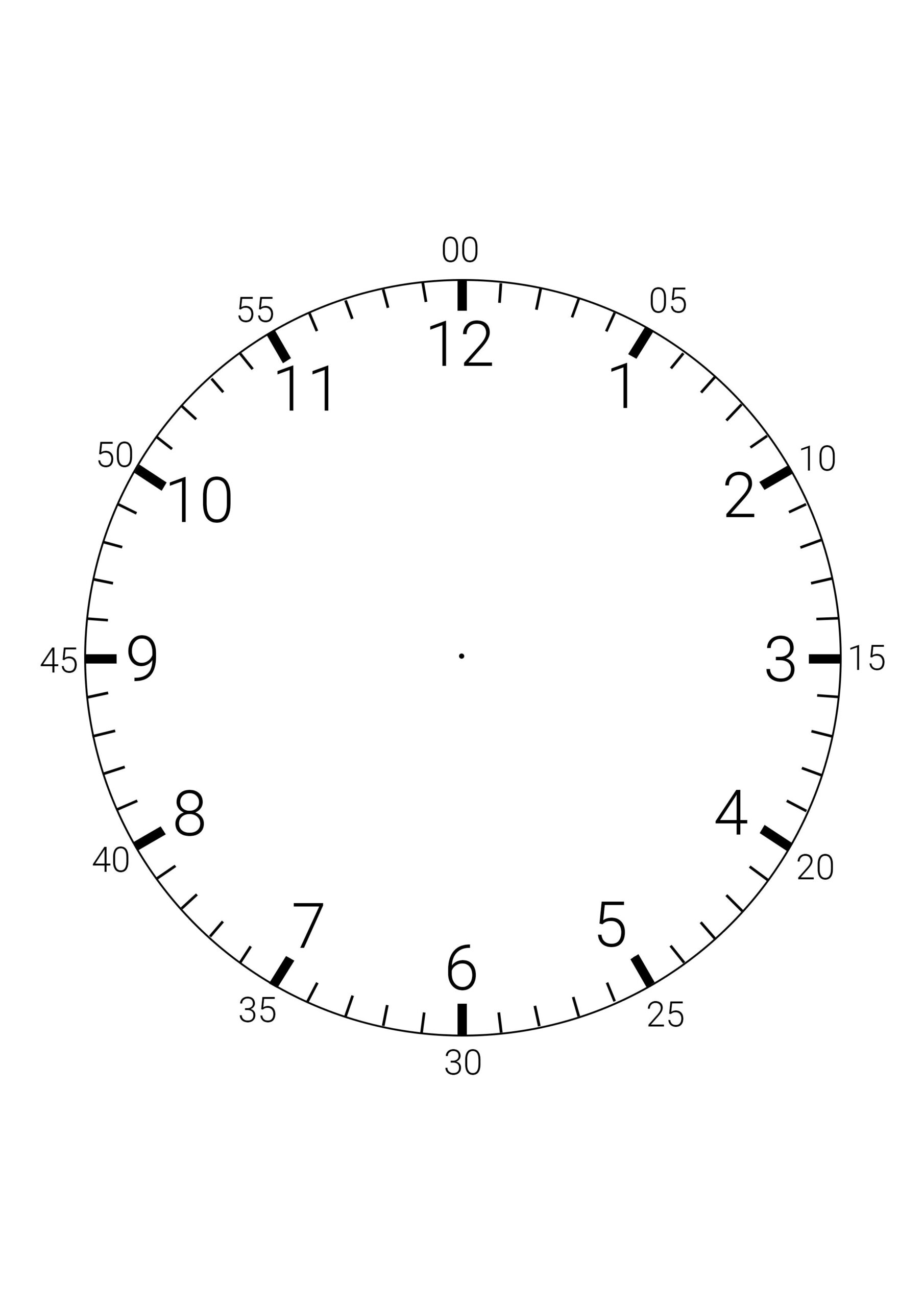 Blank Clock Pattern Printable