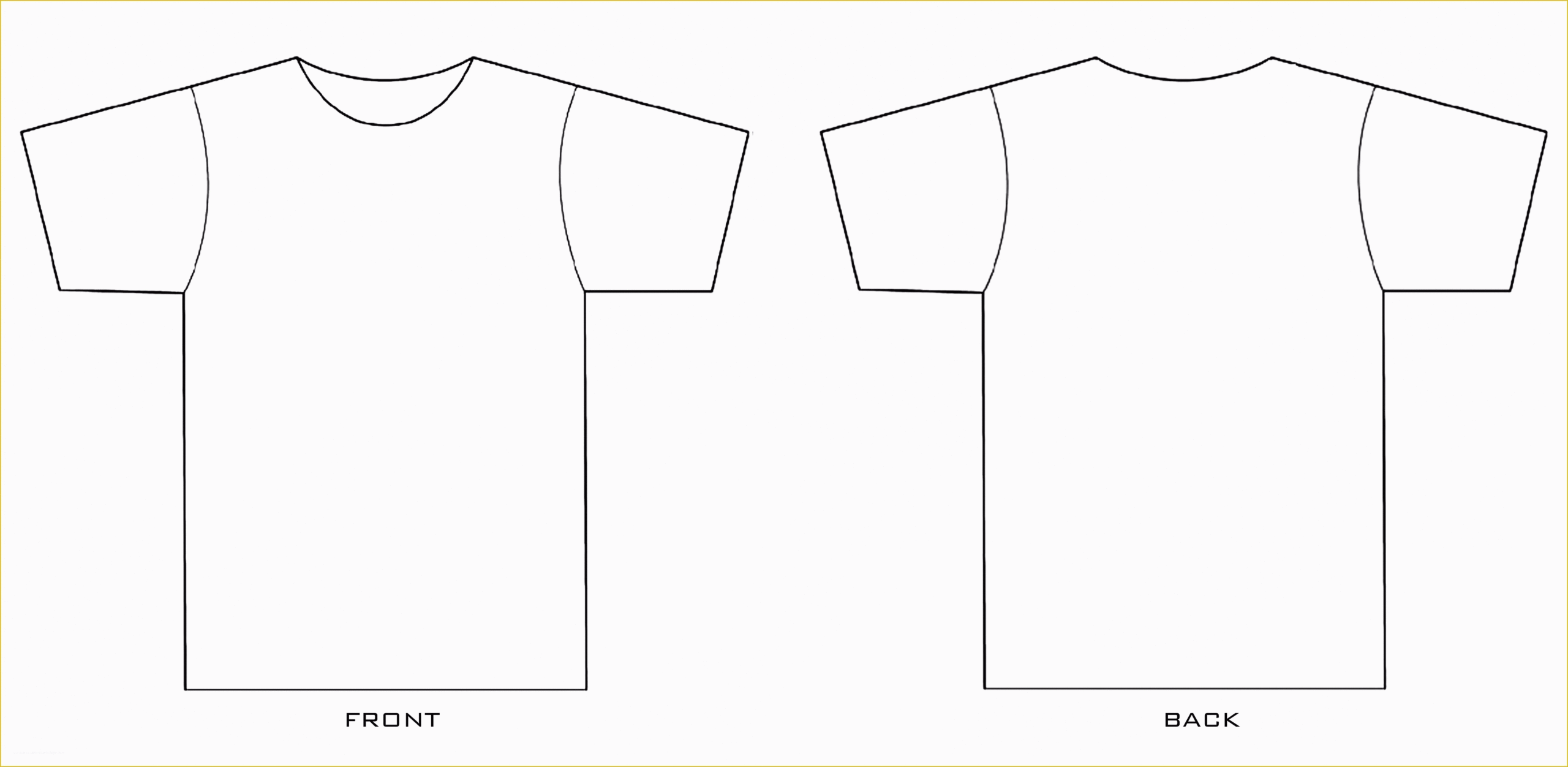 Free Printable Blank T Shirt Template Free Printable Blank T Shirt Template