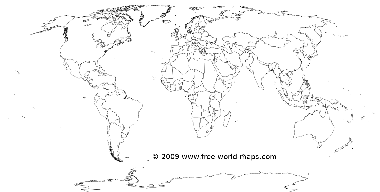 Printable Blank World Map Worksheet