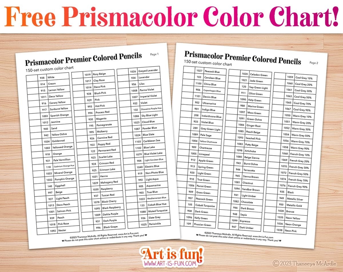 Free Printable Blank Color Chart