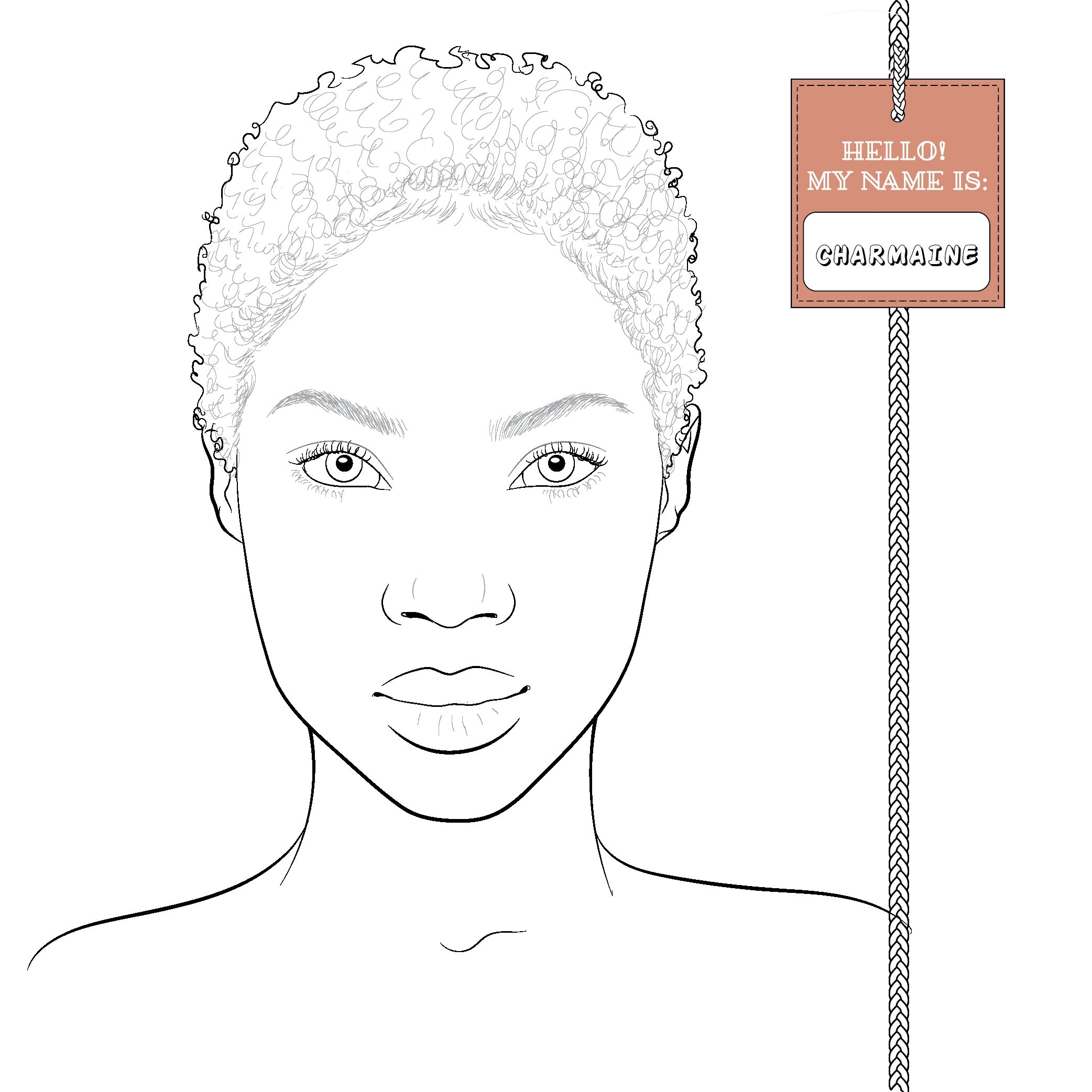 Blank Makeup And Hair Template Printable