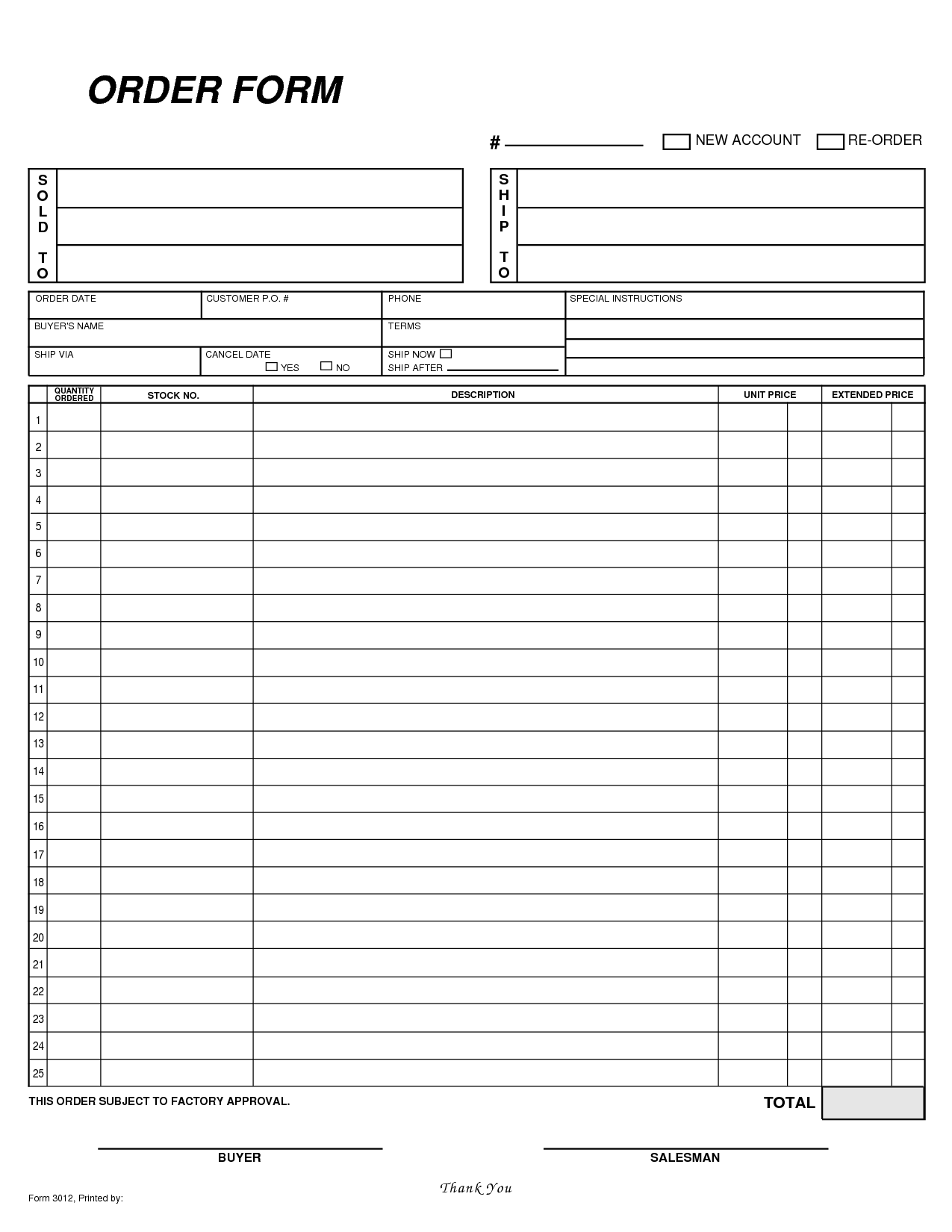 Retail Order Form Printable Template PosterMyWall Worksheets Library