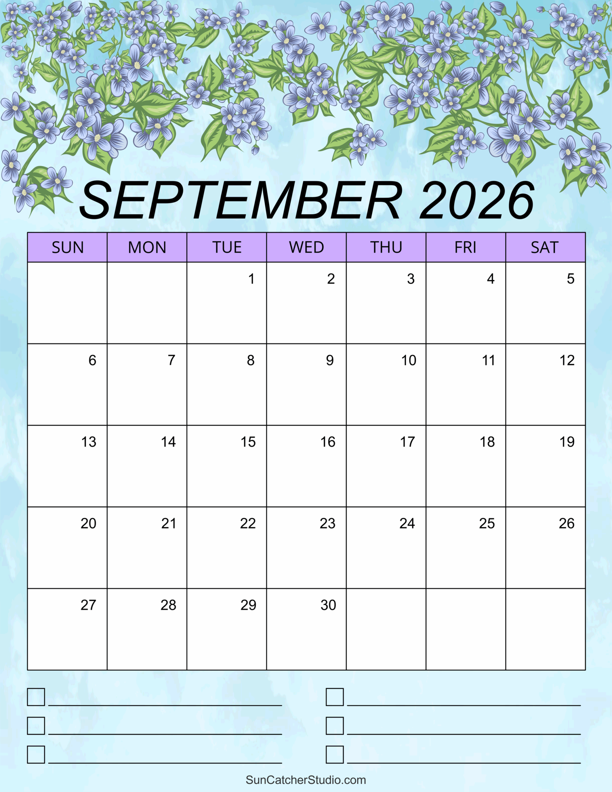 September 2026 Calendar Free Printable Free Printables Monograms Design Tools Patterns DIY Projects