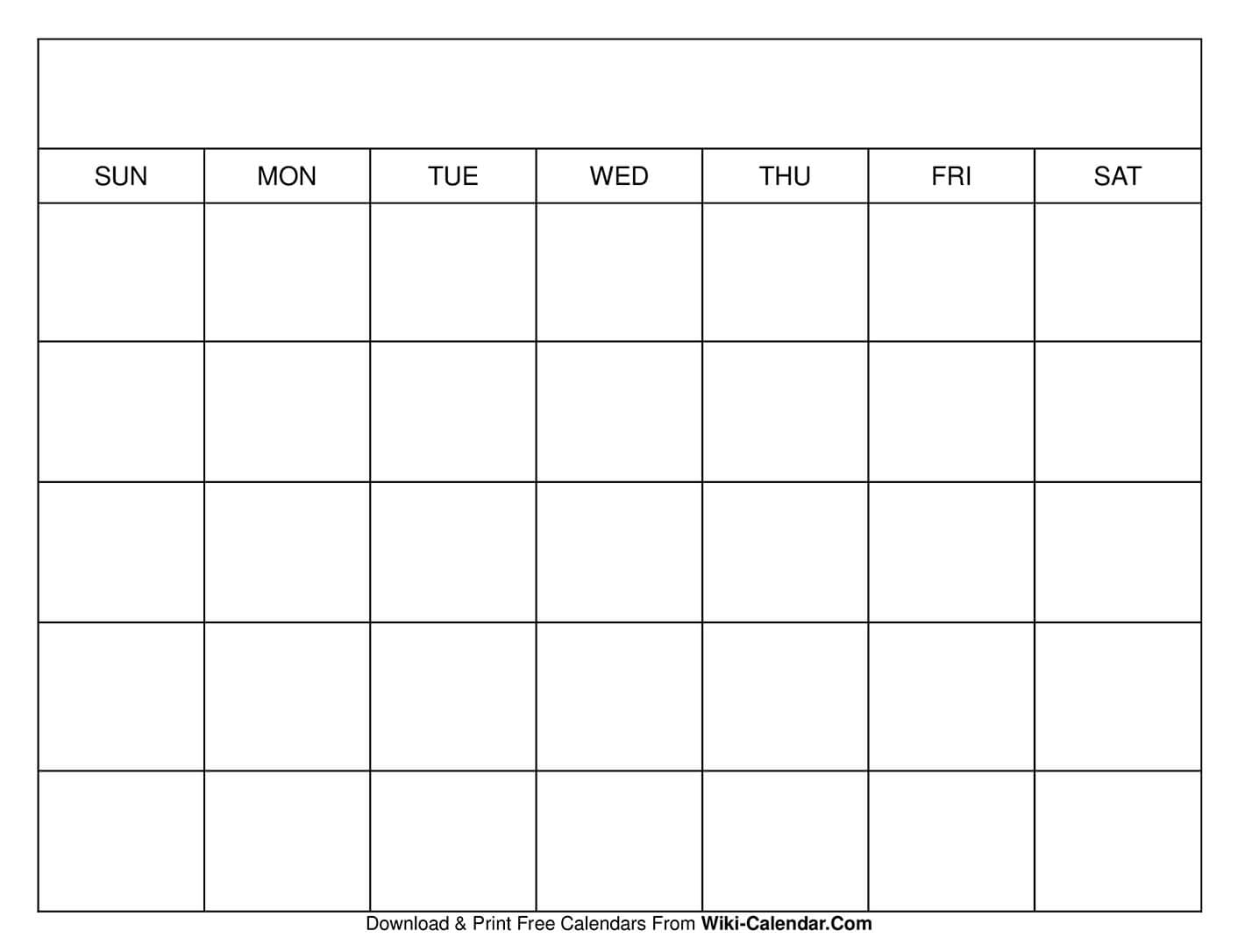 Simple Blank Calendar Templates Free To Download Print