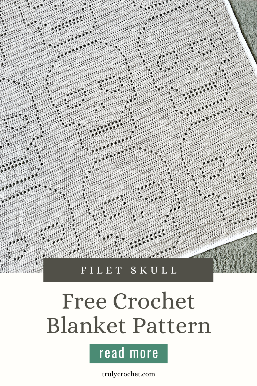 Skull Blanket Free Crochet Pattern Truly Crochet