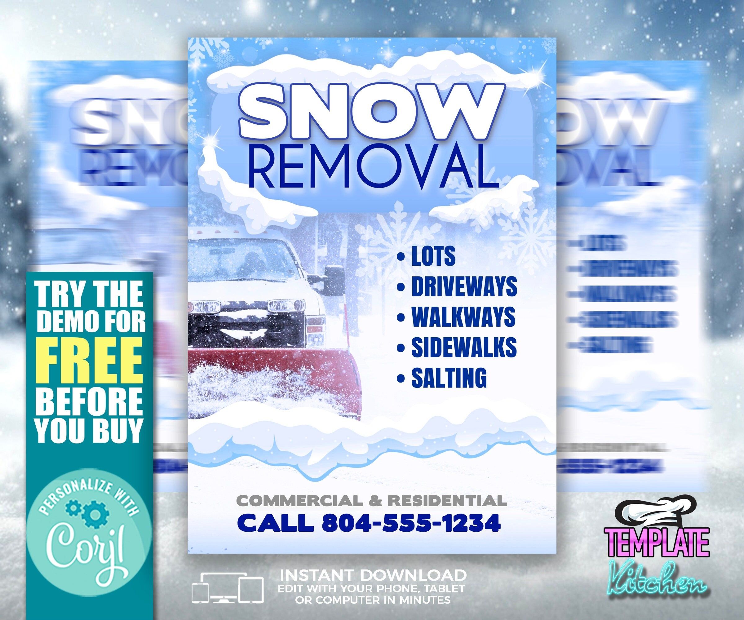 Snow Removal Business Cards Etsy Canada