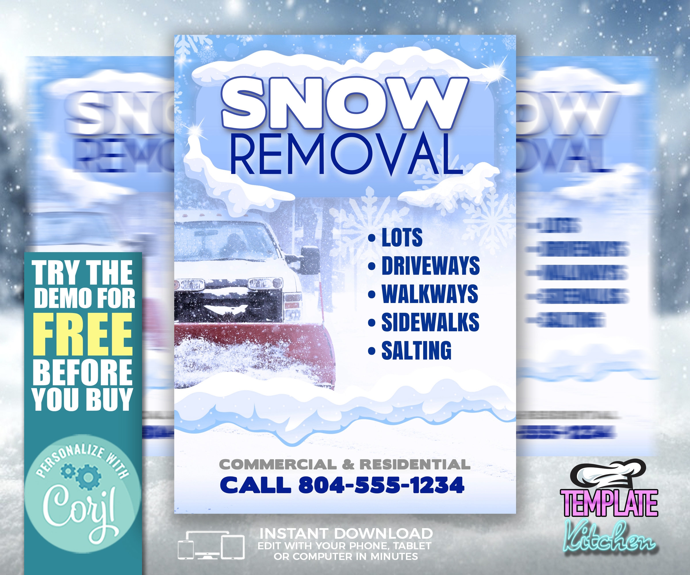 Snow Removal Business Cards Etsy Canada