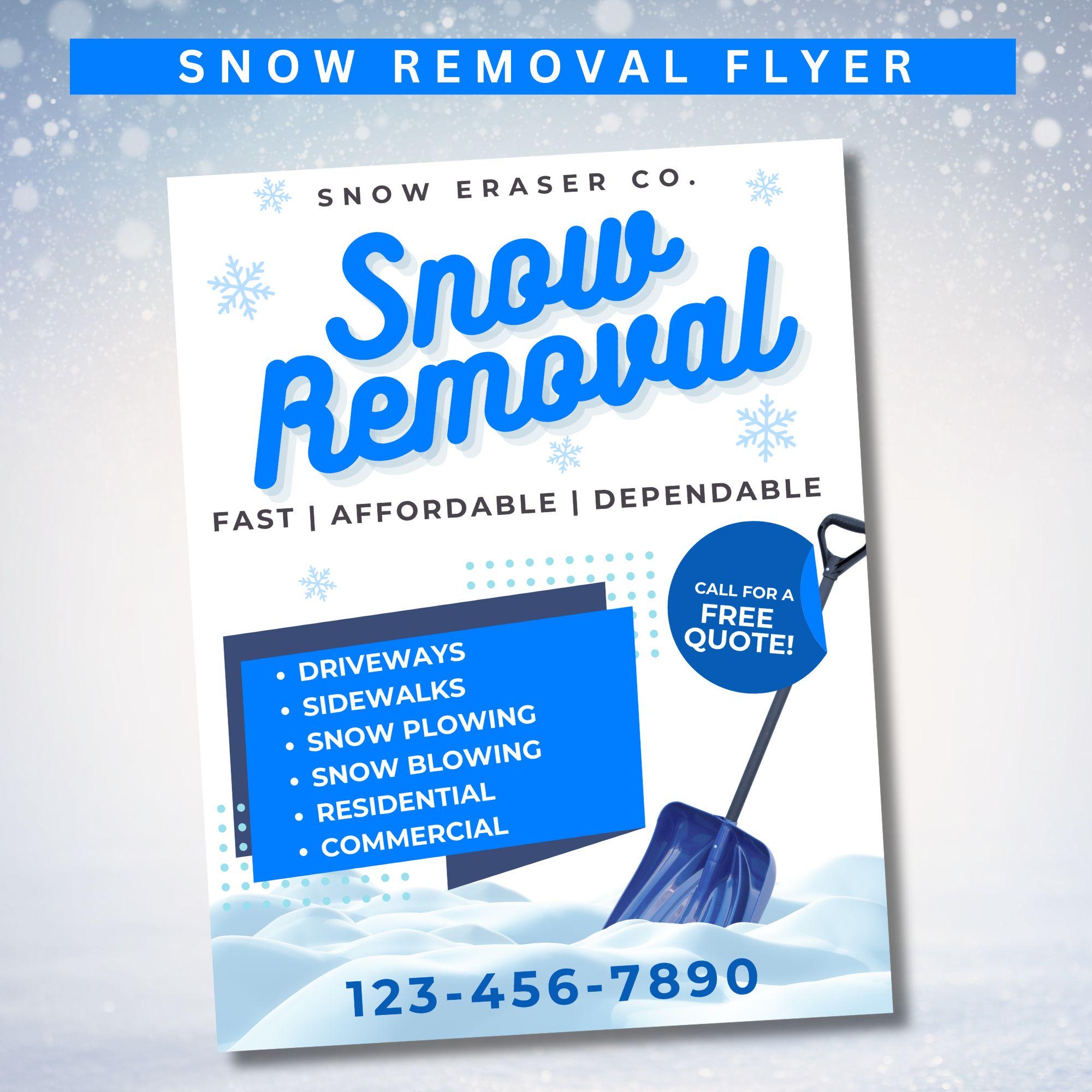 Snow Removal Business Cards Etsy Canada