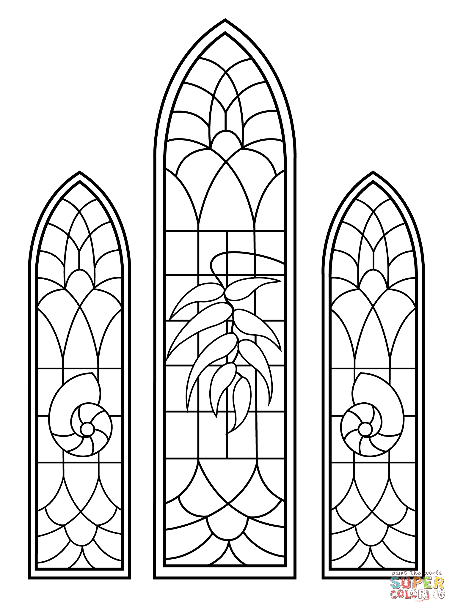 Printable Blank Stained Glass Window Template