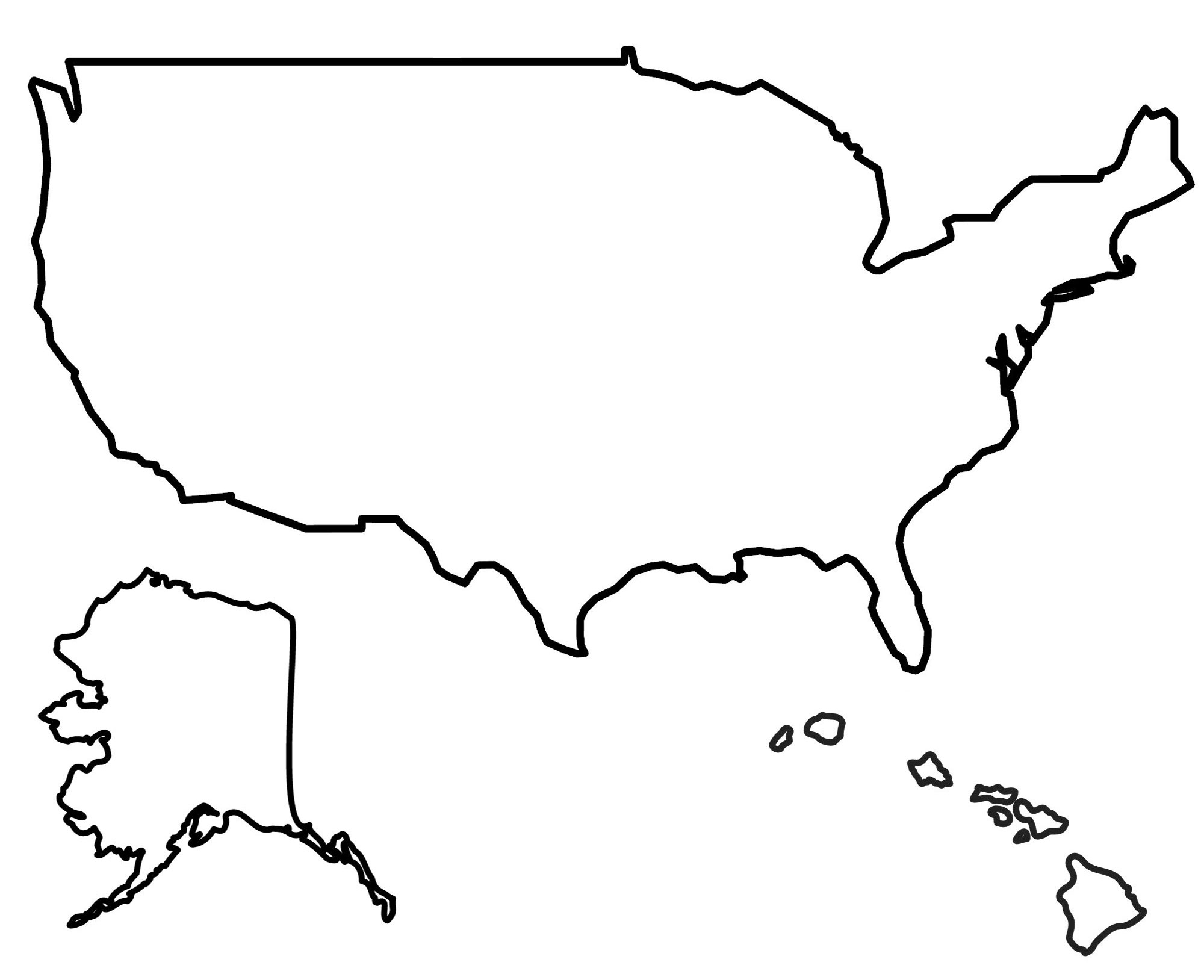 Free Printable Blank Us Map