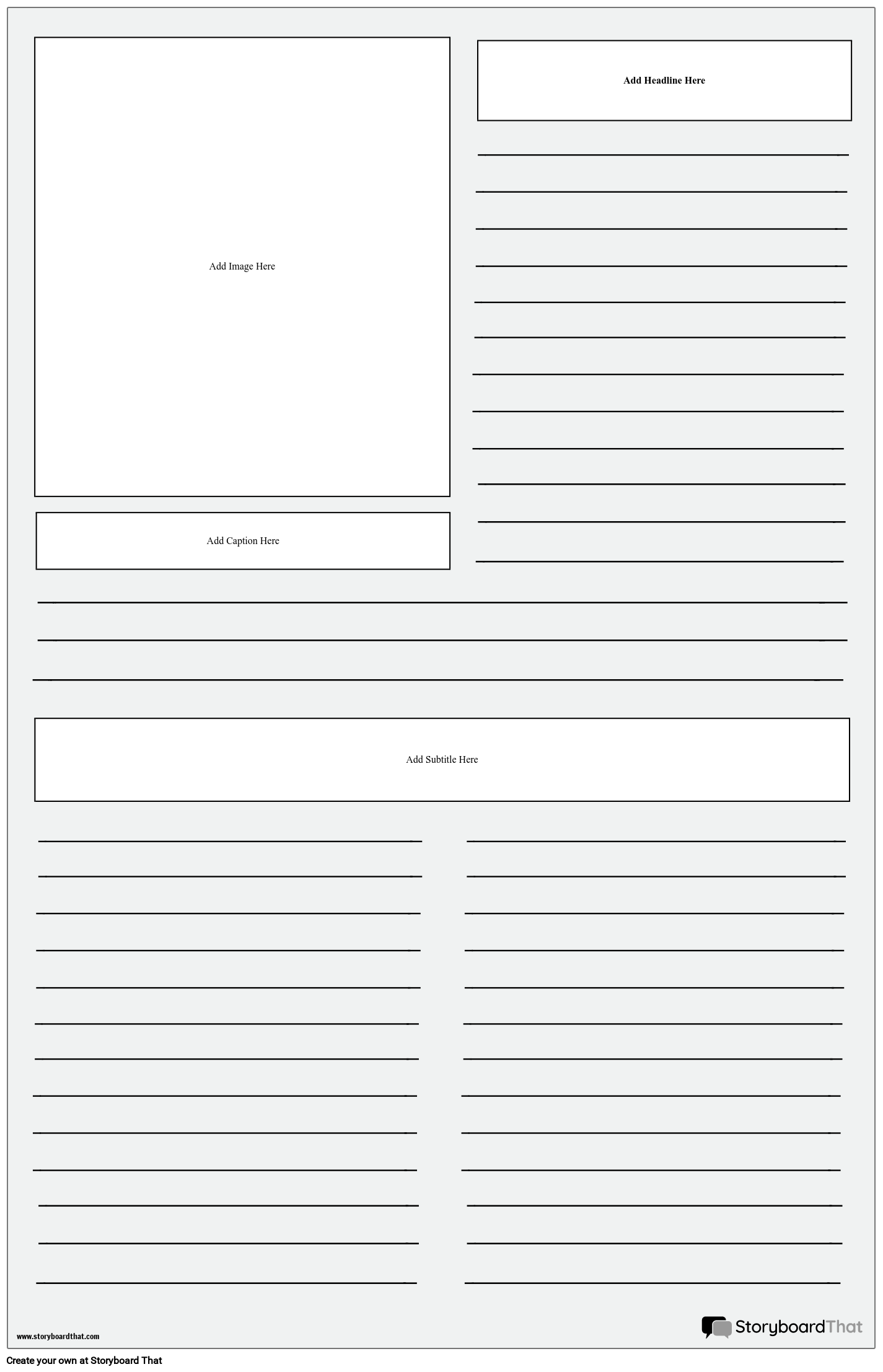 Storyboard That Free Newspaper Poster Templates For 2025