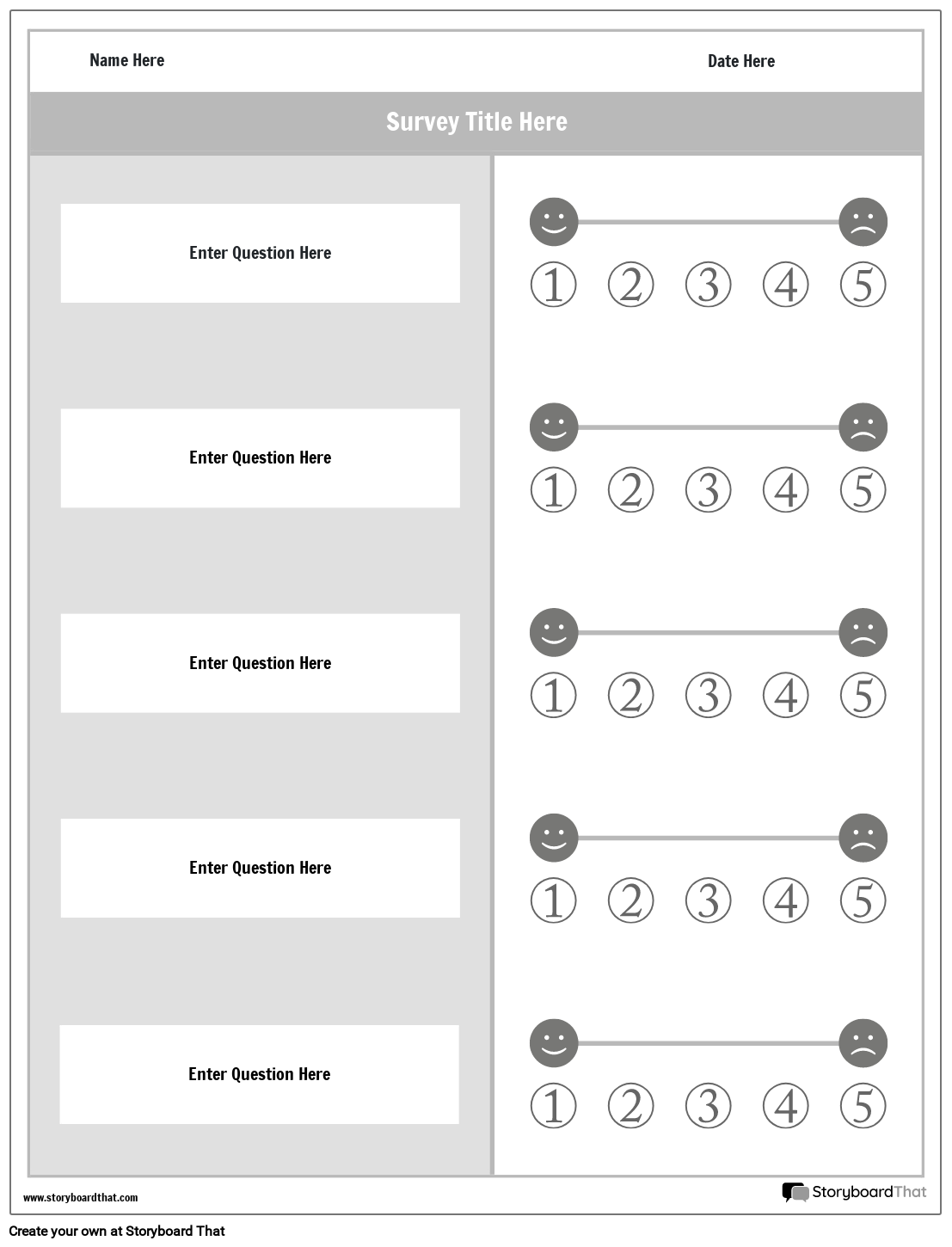 Storyboard That Free Survey Maker Templates