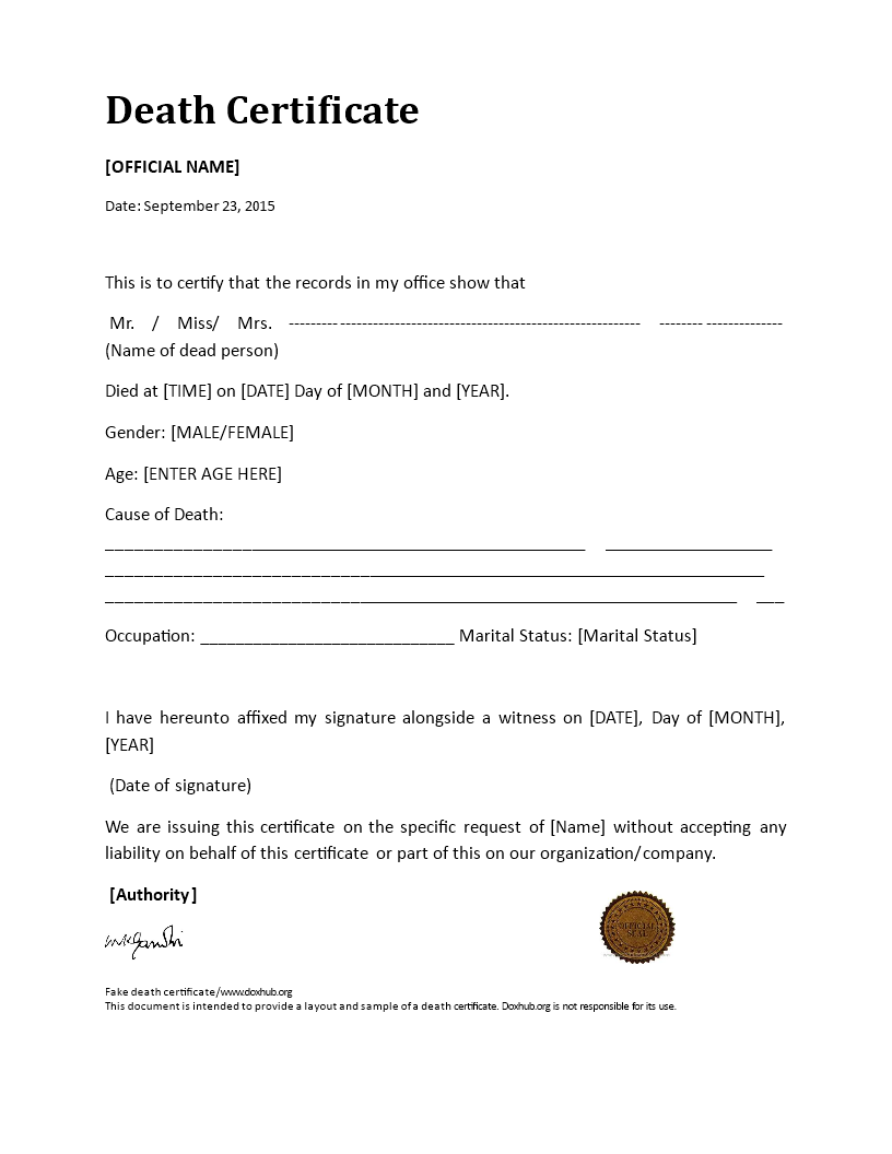 T l charger Gratuit Death Certificate