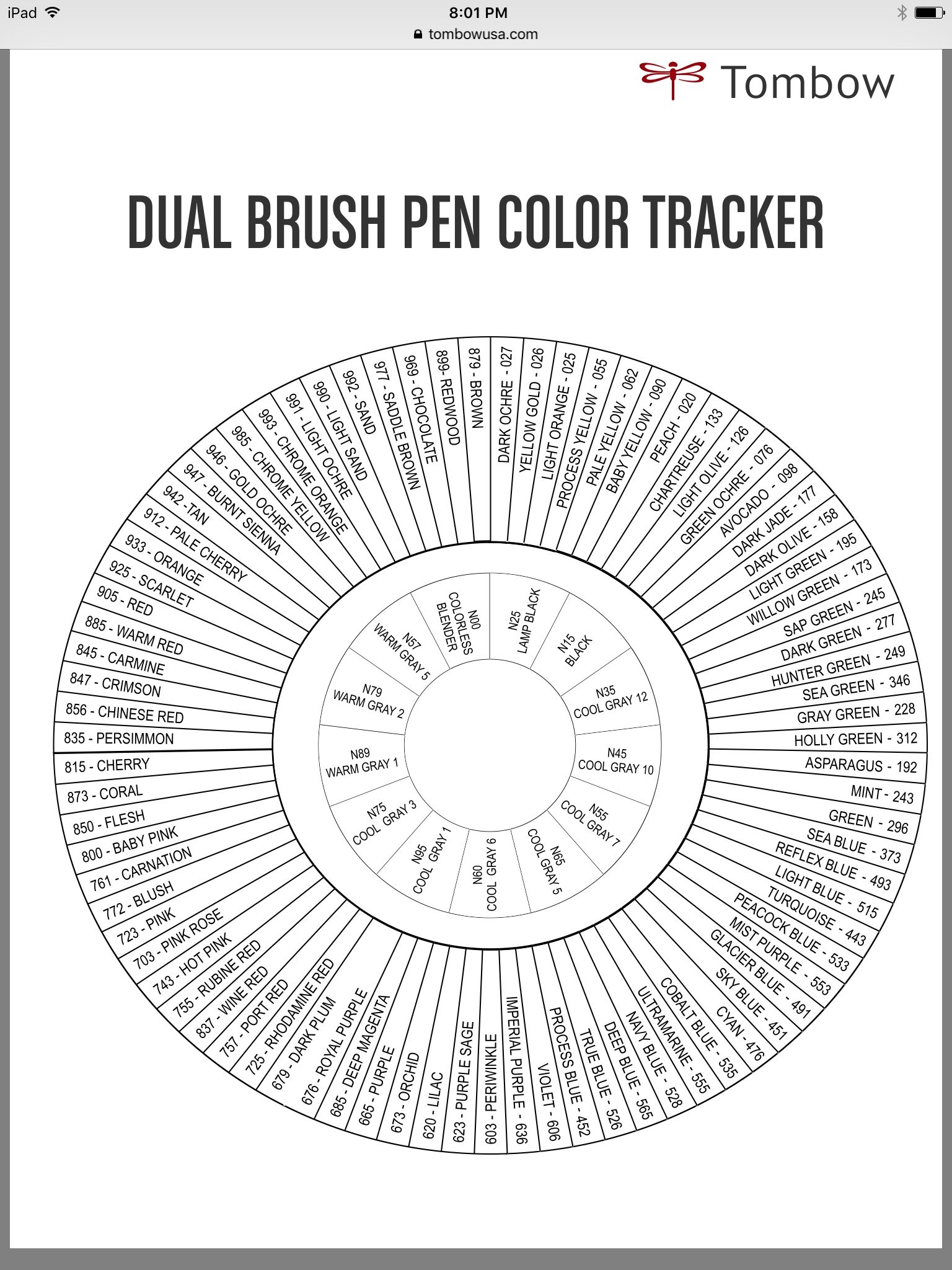 Tombow Dual Brush Pen Swatch Hospital Insurance Management Services India