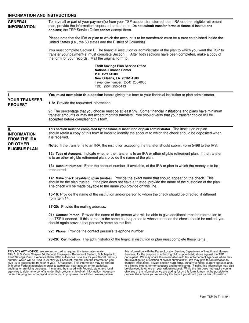 Tsp 75 T Form Fillable Fill Out Printable PDF Forms Online