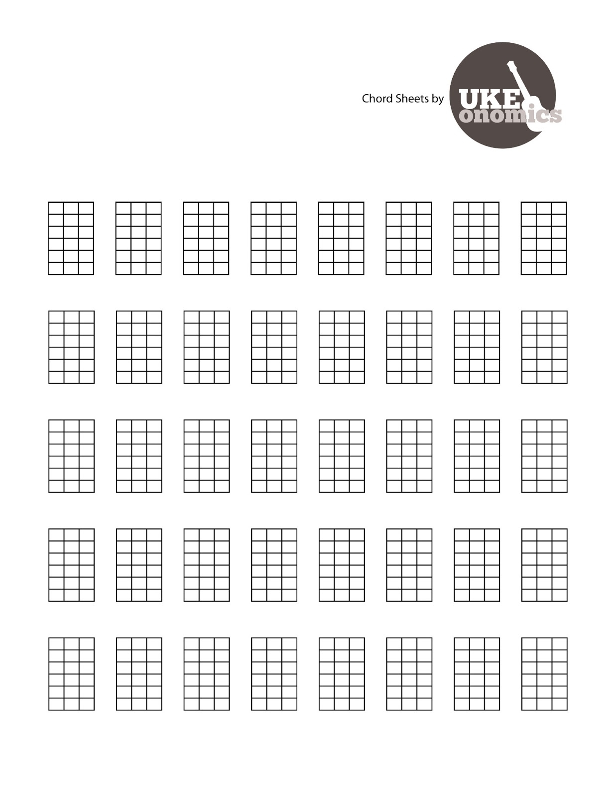 UKEonomics Blank Ukulele Tabs And Chord Charts UKEonomics Blank Ukulele Tabs And Chord Charts