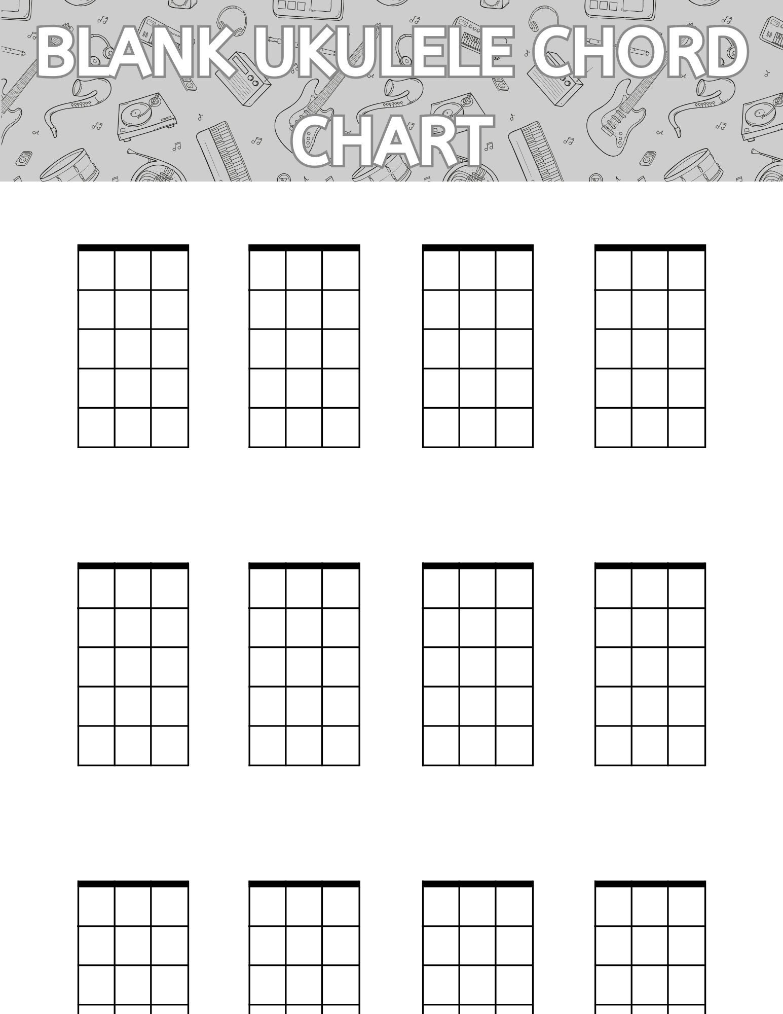 Free Blank Ukulele Chord Chart Printable