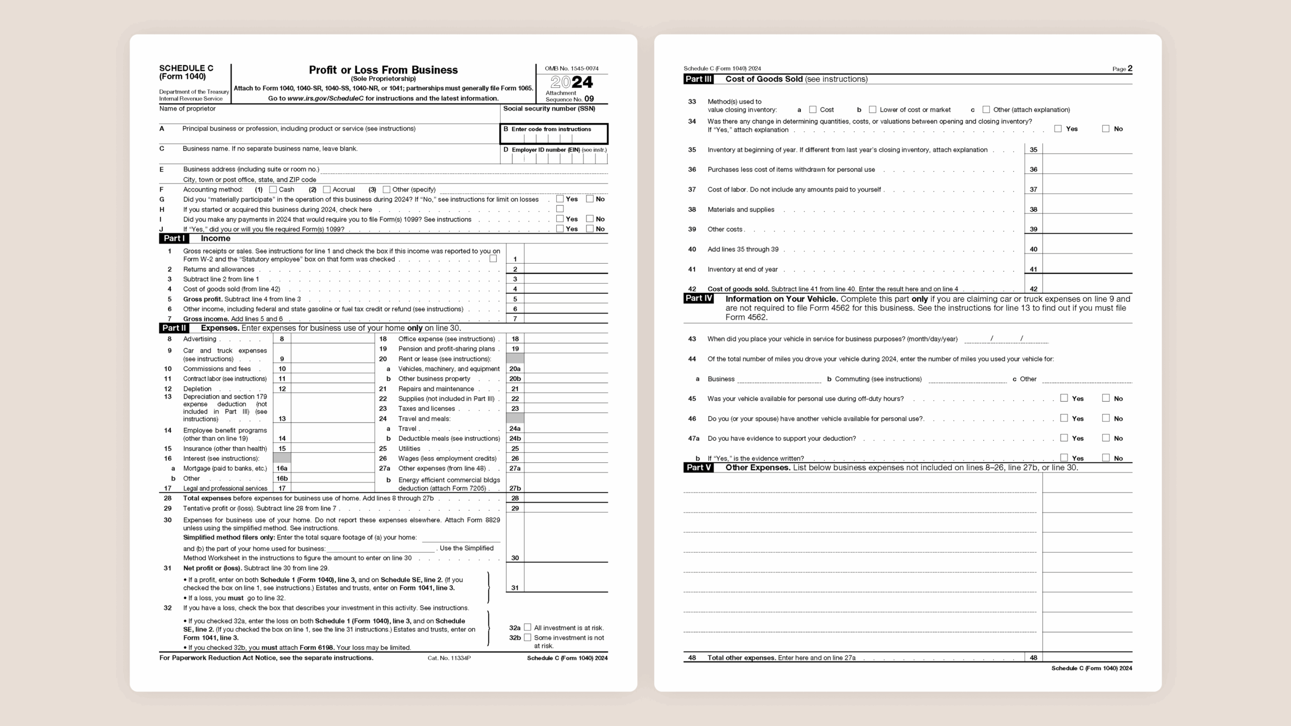 Printable Blank 2025 Tax Forms