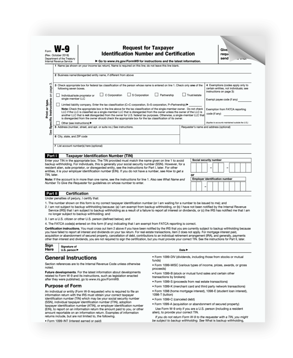 Free Printable Blank W 9 Form Free Printable Blank W 9 Form