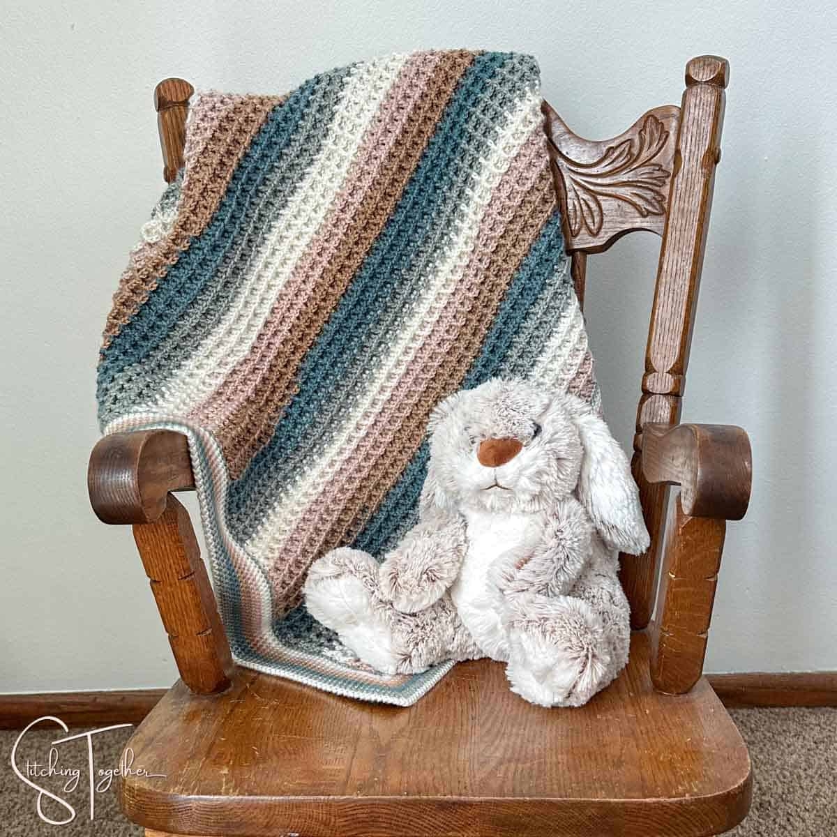 Waffle Stitch Baby Blanket Free Crochet Pattern