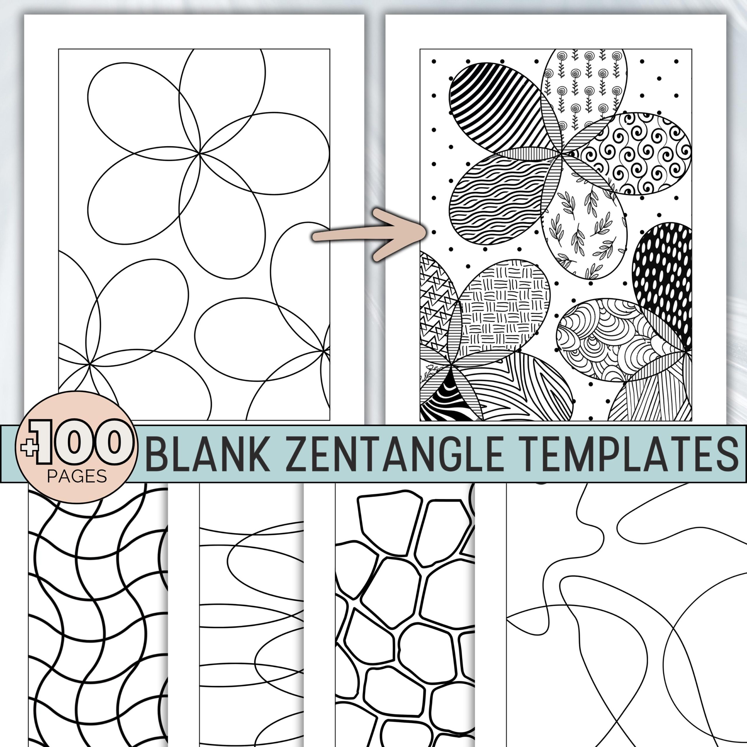 Printable Blank Templates For Zentangling